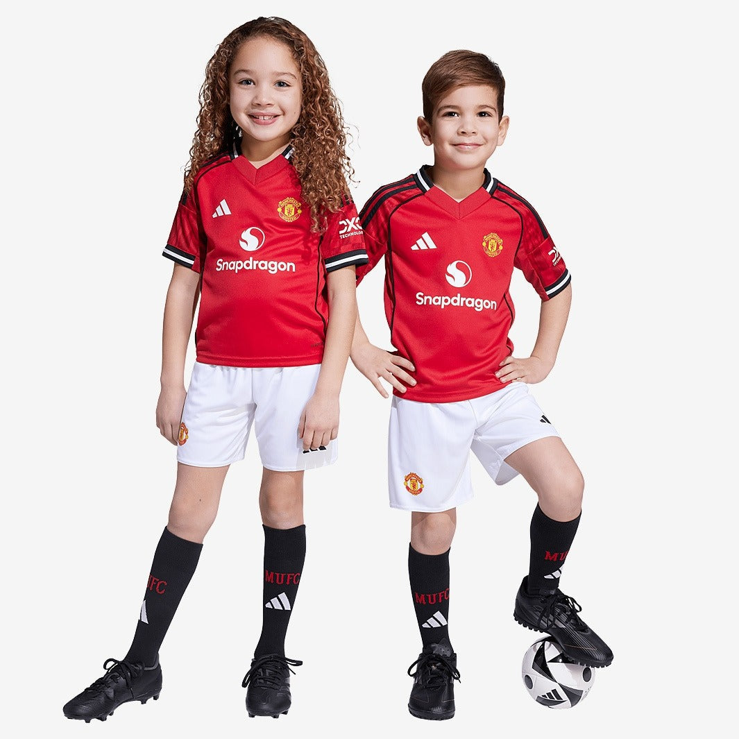 Conjunto Infantil Adidas Manchester United 2025/26 Torcedor