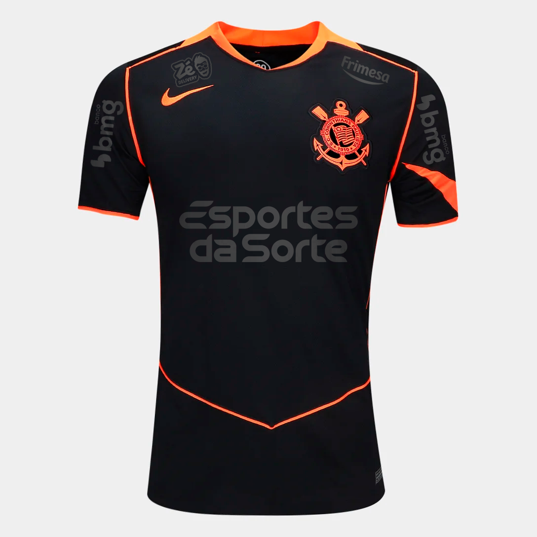 Camisa Nike Corinthians 2025/26 III Torcedor Com Patrocínios