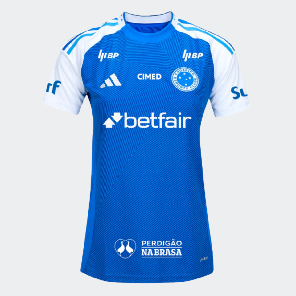 Camisa Feminina adidas Cruzeiro 2025/26 I Com Patrocínios