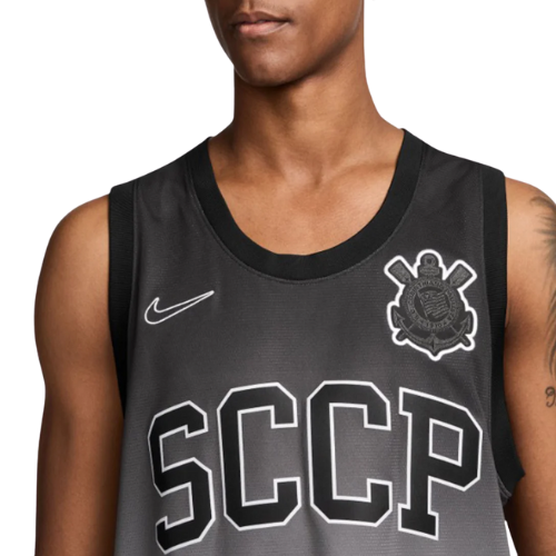 Regata Corinthians 25/26 Nike Masculina - Preto+Branco