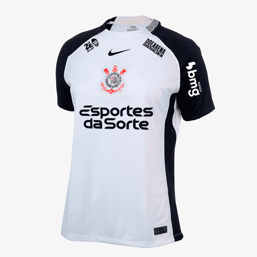 Camisa Feminina Nike Corinthians 2025/26 I Torcedor Com Patrocínios