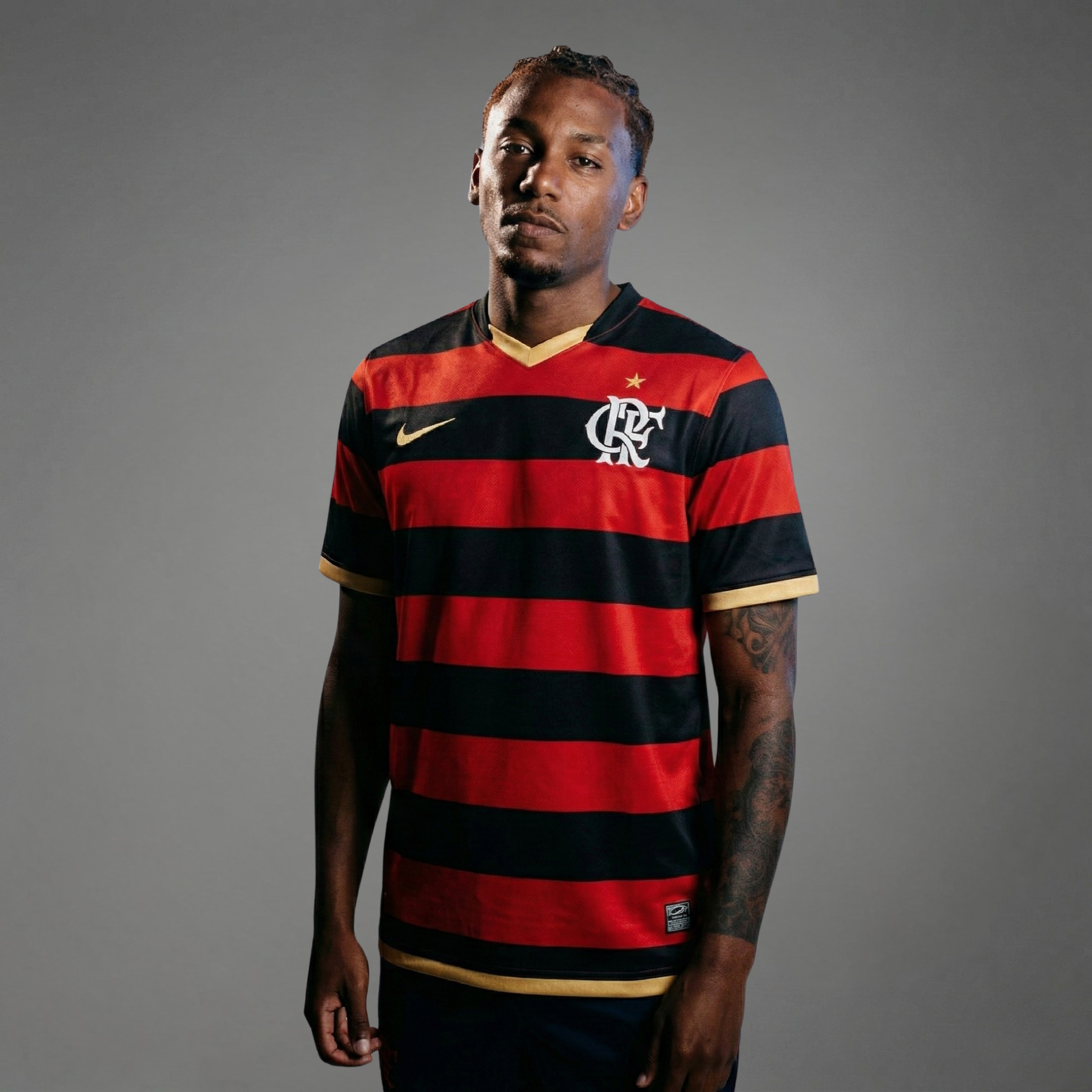 Camisa Flamengo Retrô 2009 Vermelha e Preta - Nike