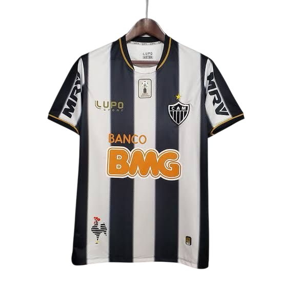 Camisa Atlético Mineiro Home Retrô 2013 Patch da Libertadores - Preta e Branca - Lupo