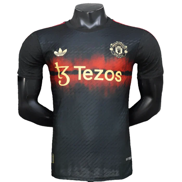 Camisa de treino Manchester United 25/26 - Preta - Versão Jogador