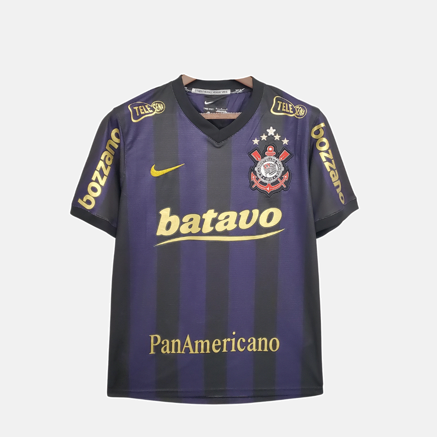 Camisa Corinthians Retrô 2009/10 Away Nike Masculina - Roxa e Preta