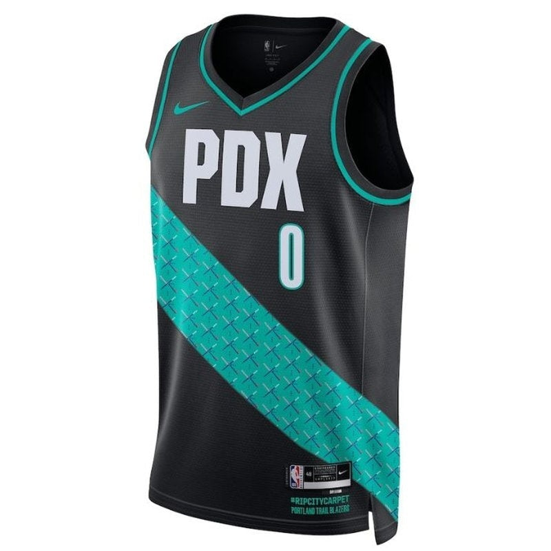 camisa-nba-damian-lillard-portland-trail-blazers-2023-edição-cidade-preto-2
