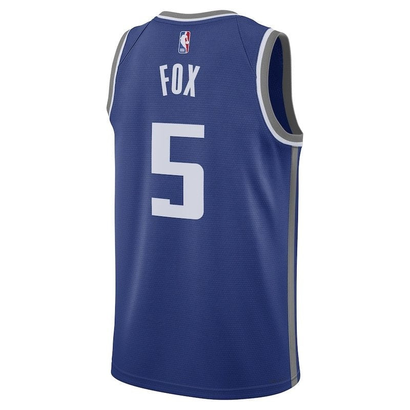 camisa-nba-deaaron-fox-sacramento-kings-23-24-azul-edição-cidade-3