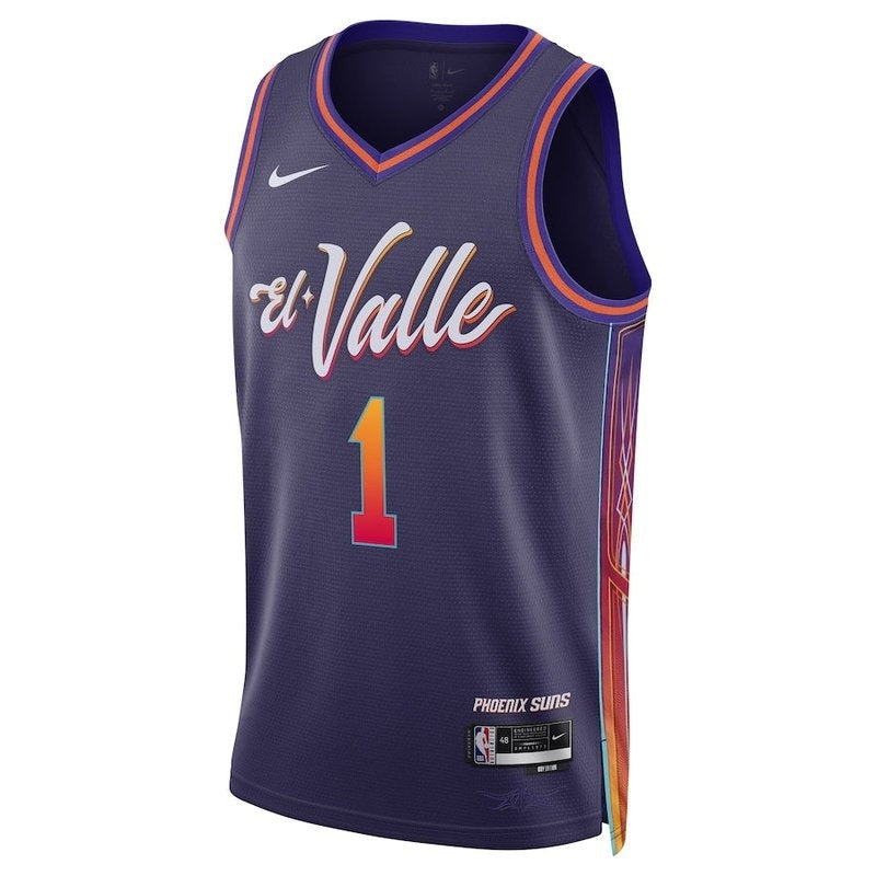 camisa-nba-devin-booker-phoenix-suns-23-24-roxo-edição-cidade-2