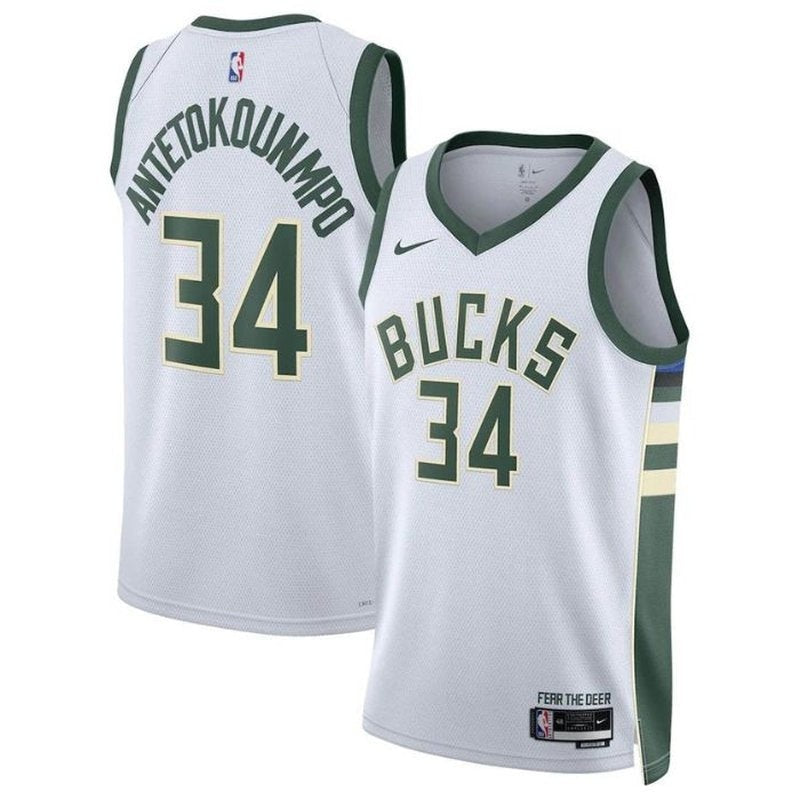 camisa-nba-giannis-antetokounmpo-milwaukee-bucks-2023-edição-associação-branco-1
