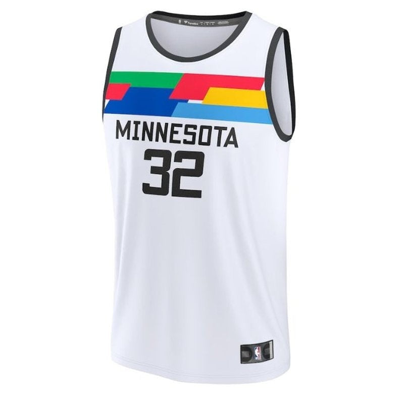 camisa-nba-karl-anthony-towns-minnesota-timberwolves-2023-fastbreak-edição-cidade-branco-2
