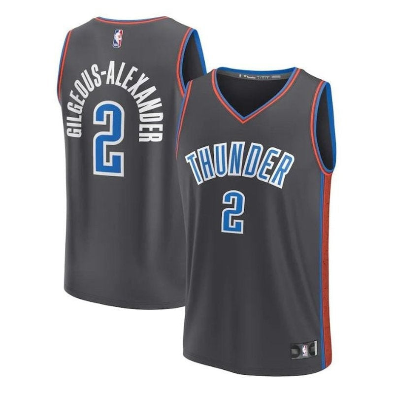 camisa-nba-shai-gilgeous-alexander-oklahoma-city-thunder-2023-fastbreak-edição-cidade-anthracite-1