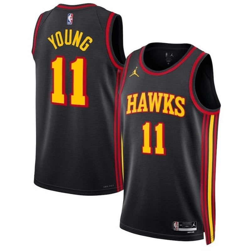 camisa-nba-trae-young-atlanta-hawks-2023-edição-de-impacto-preto-1