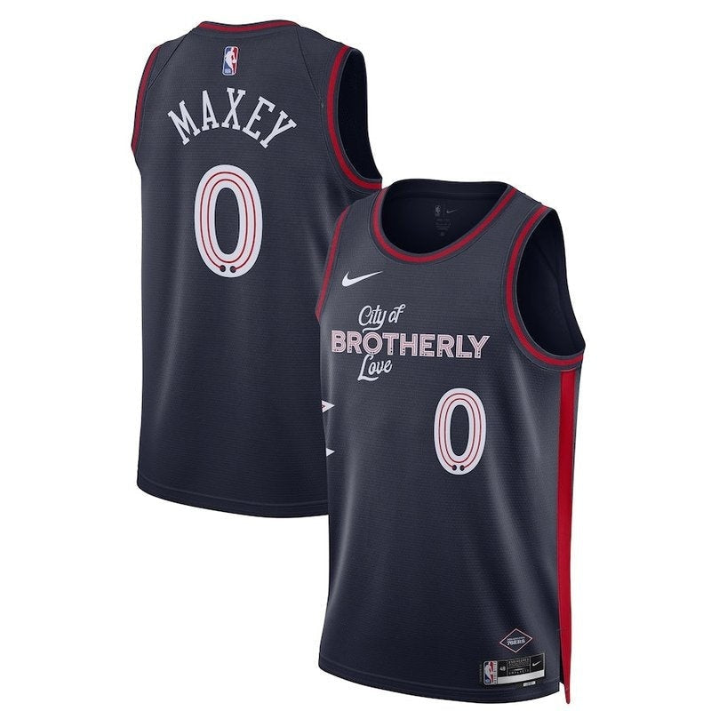 camisa-nba-tyrese-maxey-philadelphia-76ers-23-24-azul-marinho-edição-cidade-1