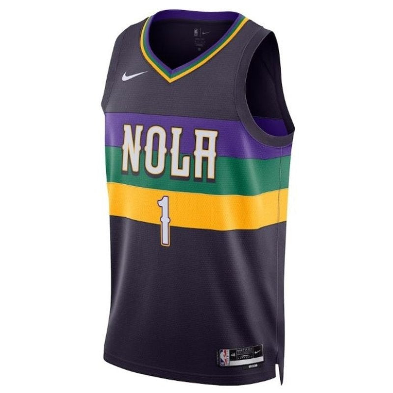 camisa-nba-zion-williamson-new-orleans-pelicans-2023-edição-cidade-roxo-2