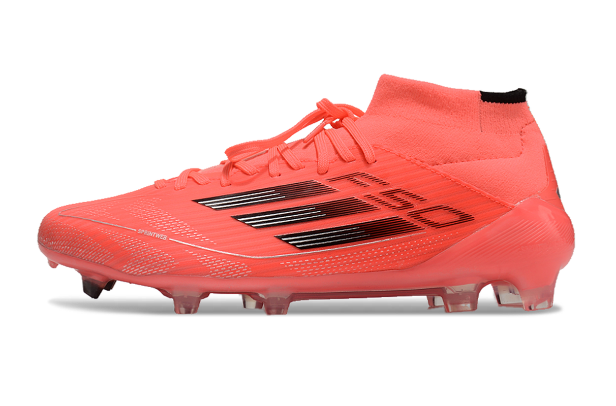 chuteira-campo-adidas-f50-cano-médio-fg-vermelha-vivid-horizon-1