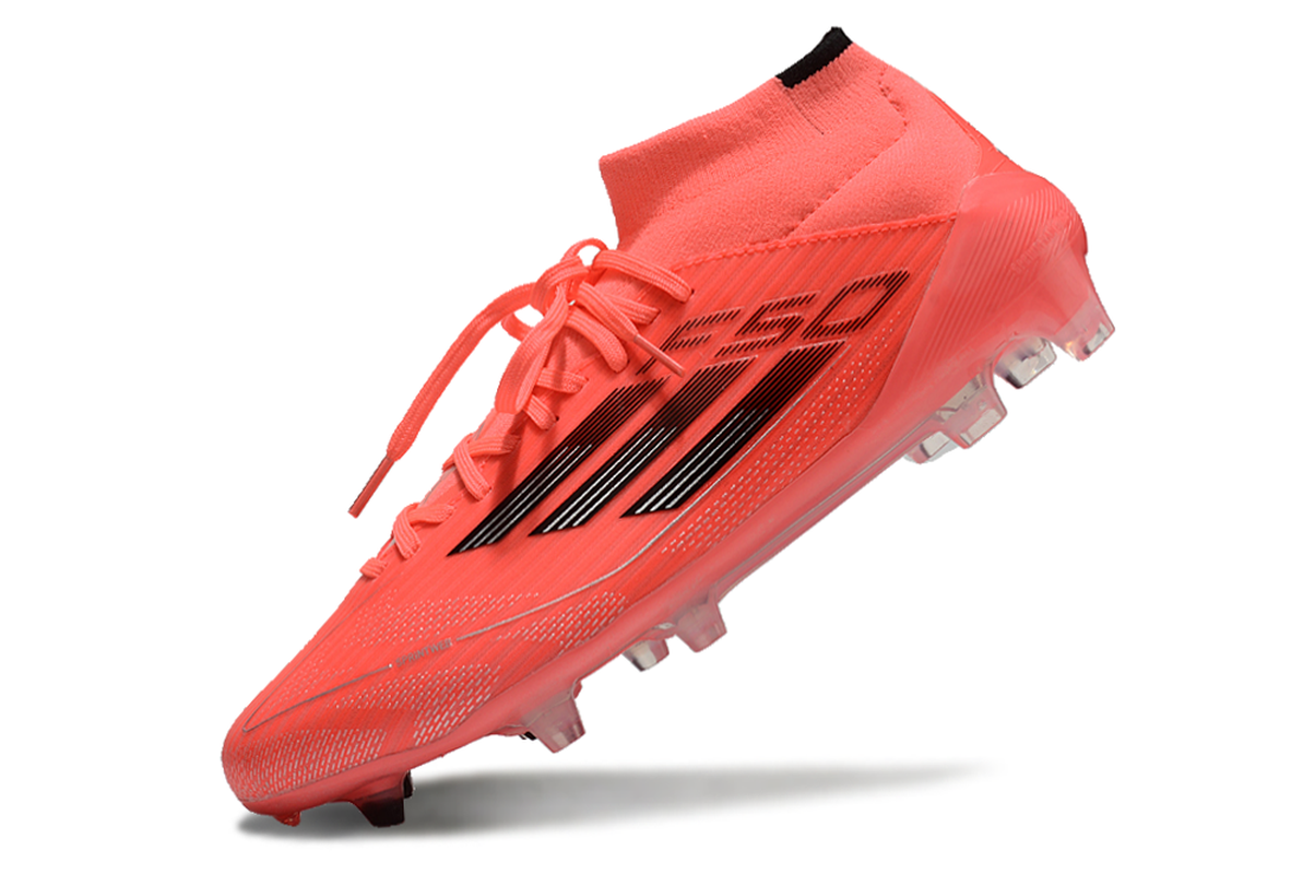 chuteira-campo-adidas-f50-cano-médio-fg-vermelha-vivid-horizon-5