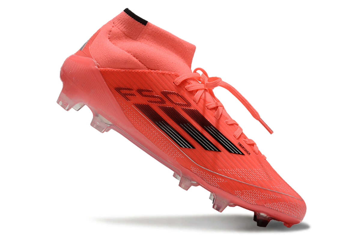 chuteira-campo-adidas-f50-cano-médio-fg-vermelha-vivid-horizon-6