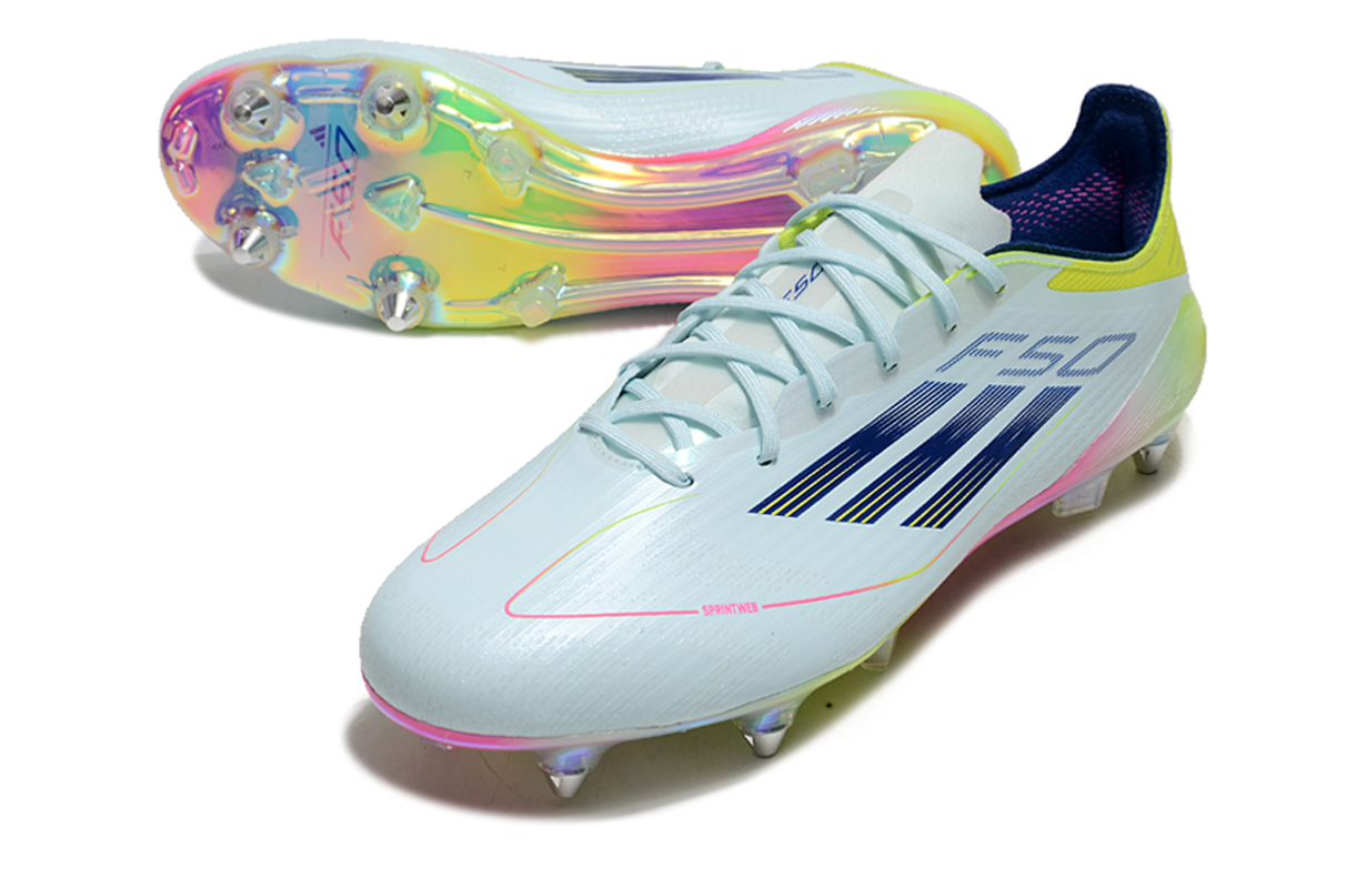 chuteira-campo-adidas-f50-ponta-de-aluminio-azul-rosa-e-amarelo-olympic-boot-pack-4
