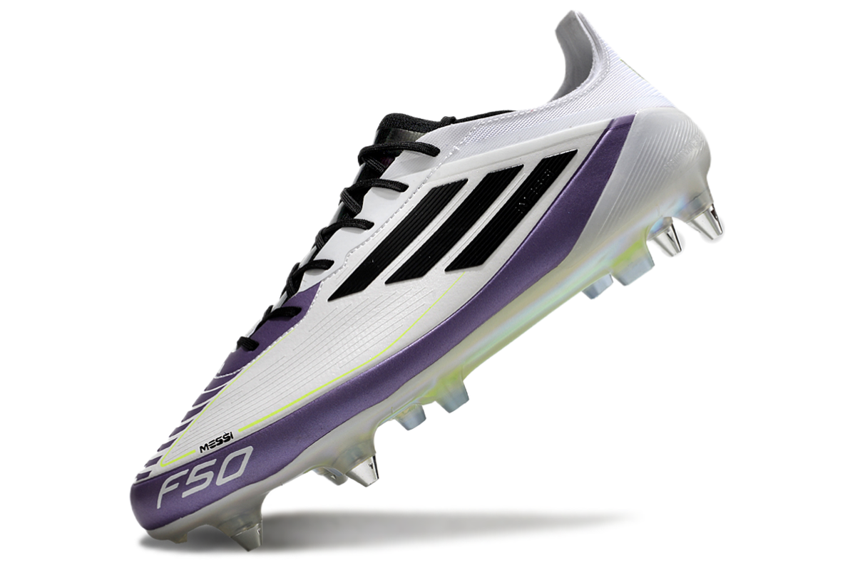 chuteira-campo-adidas-f50-ponta-de-aluminio-branca-roxa-e-verde-triunfo-estelar-4