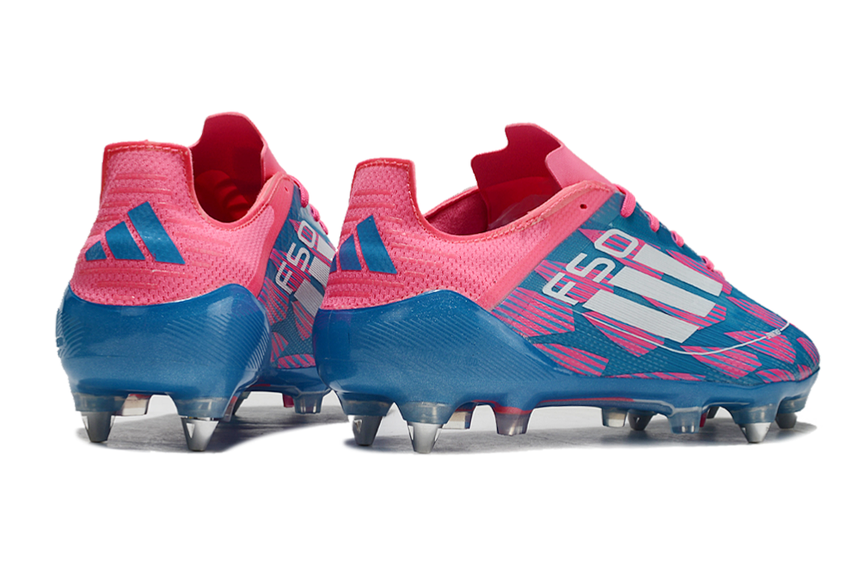 chuteira-campo-adidas-f50-ponta-de-aluminio-rosa-azul-e-branca-reemergence-pack-4