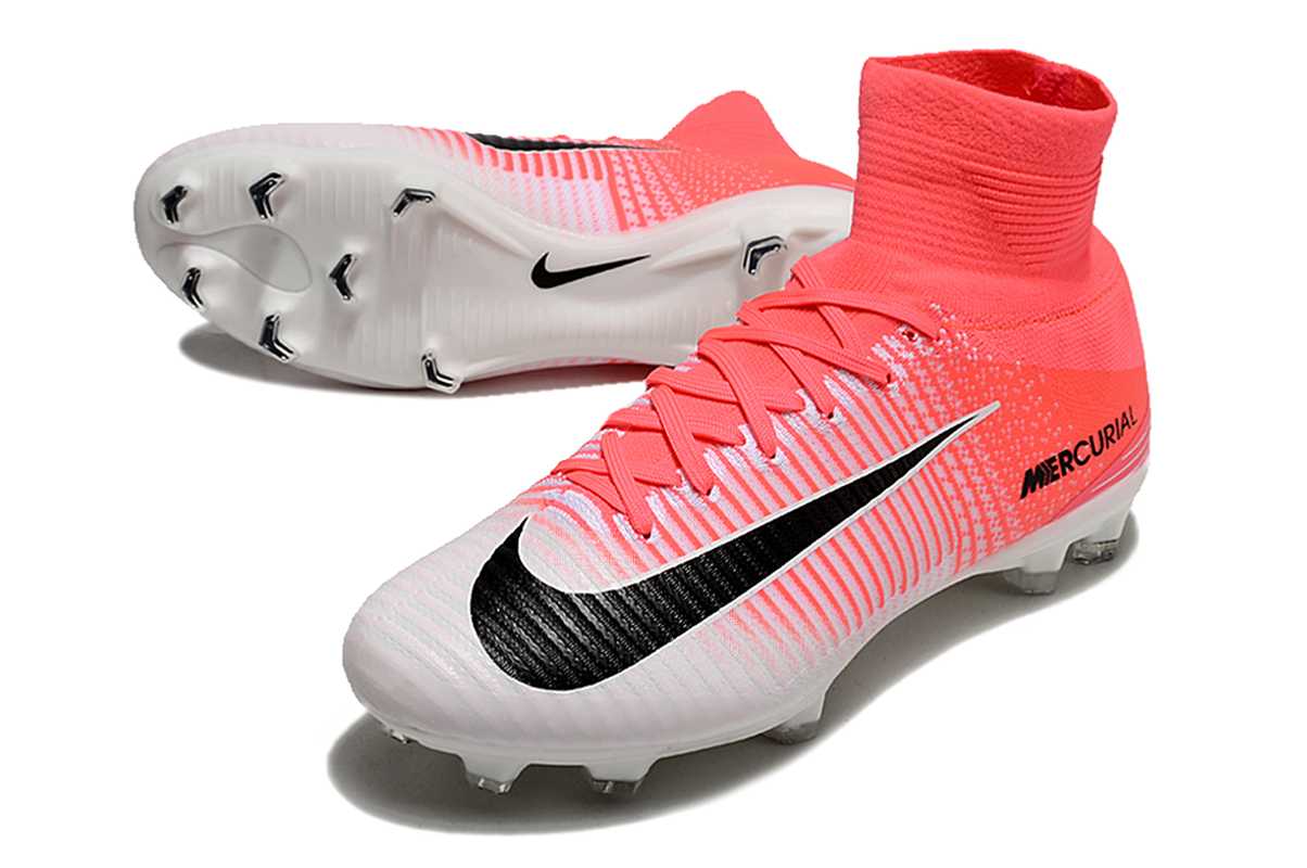 chuteira-campo-nike-retrô-mercurial-superfly-5-fg-branca-e-rosa-4