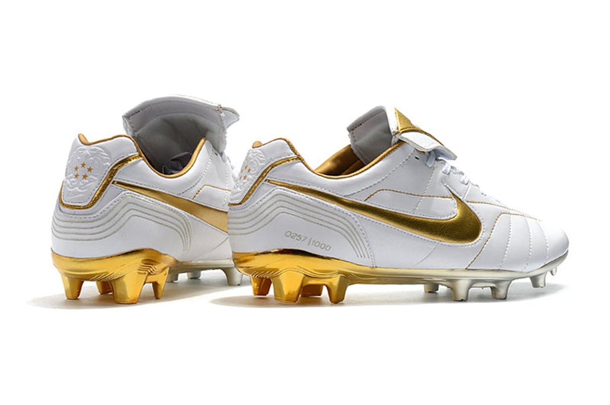 chuteira-campo-nike-retrô-tiempo-legend-7-elite-fg-branca-e-dourada-r10-3