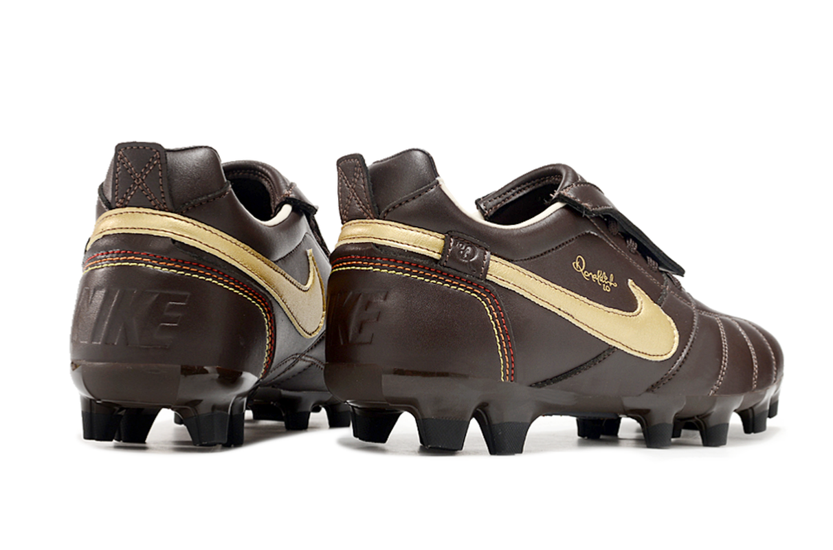 chuteira-campo-nike-retrô-tiempo-legend-r10-elite-marrom-e-dourado-3