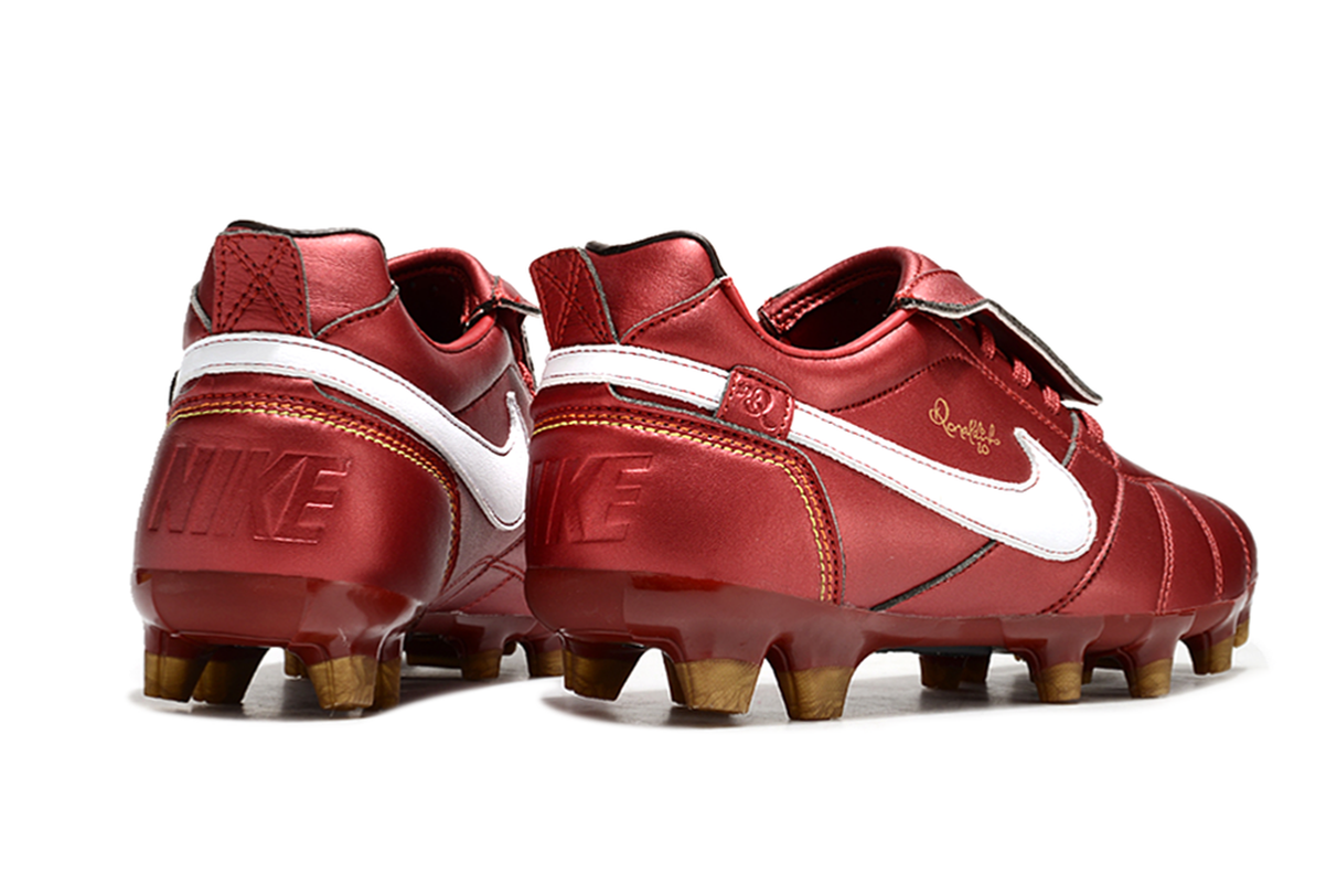 chuteira-campo-nike-retrô-tiempo-legend-r10-elite-vermelha-e-branca-3