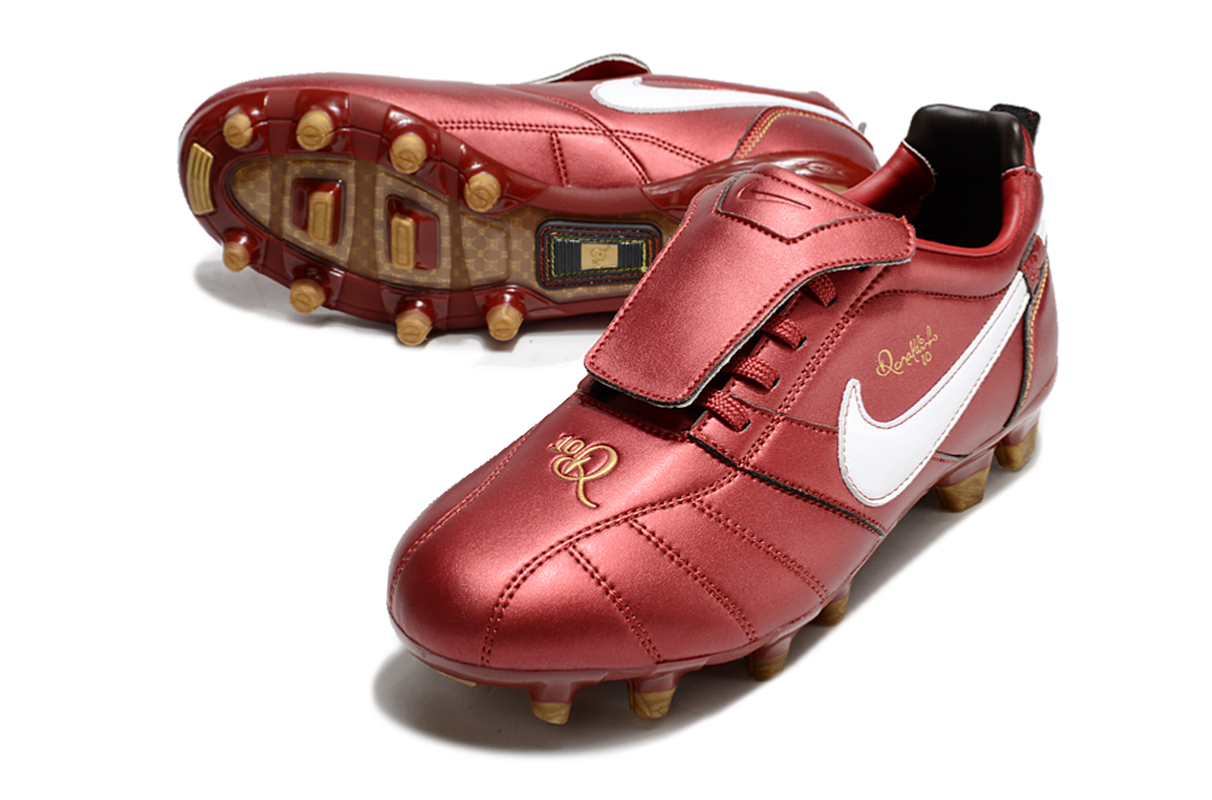 chuteira-campo-nike-retrô-tiempo-legend-r10-elite-vermelha-e-branca-4