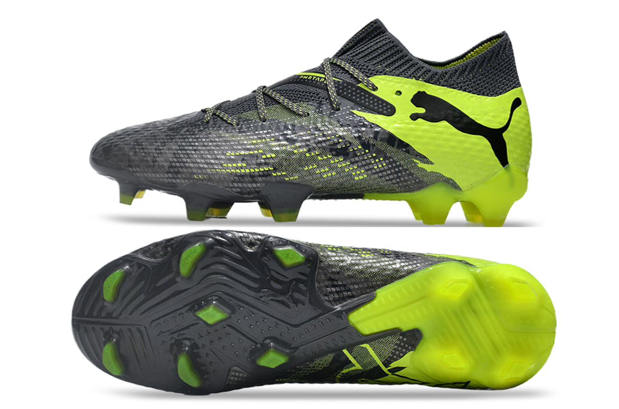 chuteira-campo-puma-future-7-fg-cinza-e-verde-rush-pack-2
