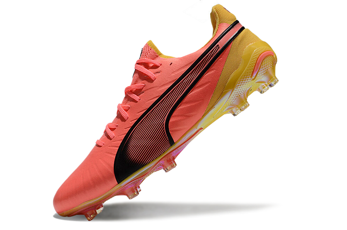 chuteira-campo-puma-king-ultimate-fg-rosa-e-laranja-tricks-pack-5