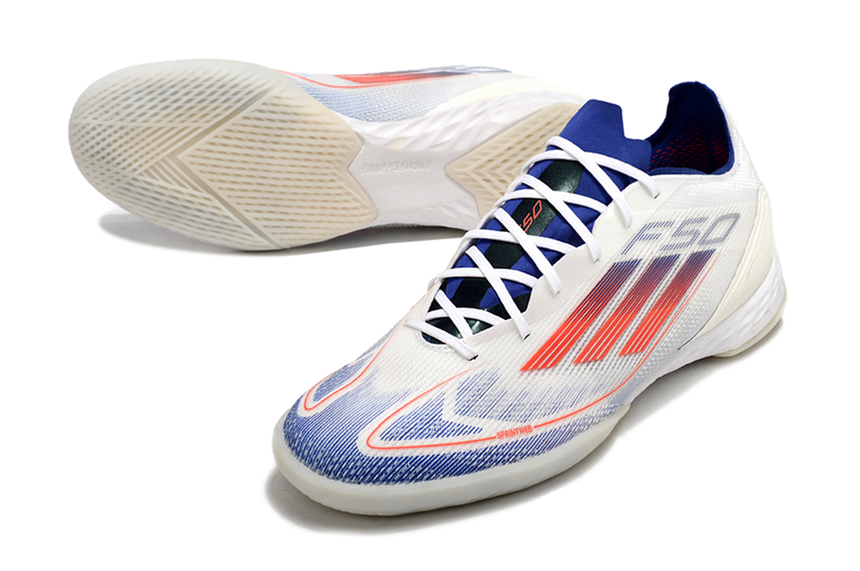 chuteira-futsal-adidas-f50-ic-branca-azul-e-vermelha-advancement-pack-4