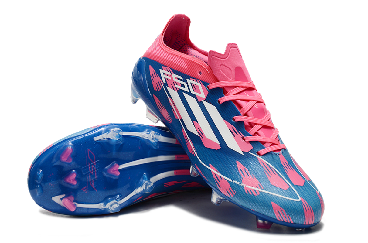 chuteira-infantil-campo-adidas-f50-fg-rosa-azul-e-branca-reemergence-pack-4