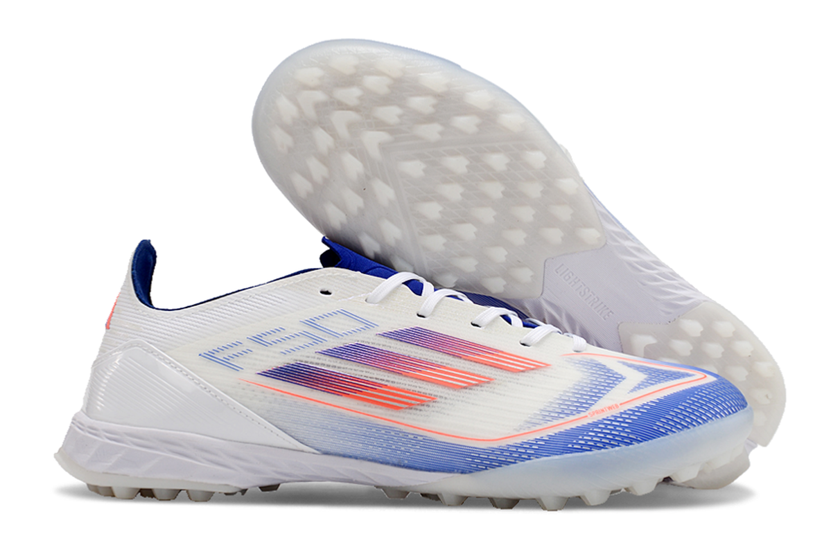 chuteira-infantil-society-adidas-f50-tf-branca-azul-e-vermelha-advancement-pack-4