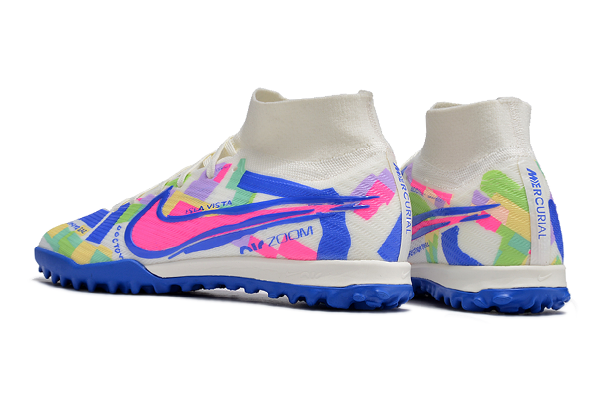 chuteira-infantil-society-nike-air-zoom-mercurial-superfly-9-elite-tf-branca-azul-e-rosa-socal-pack-4