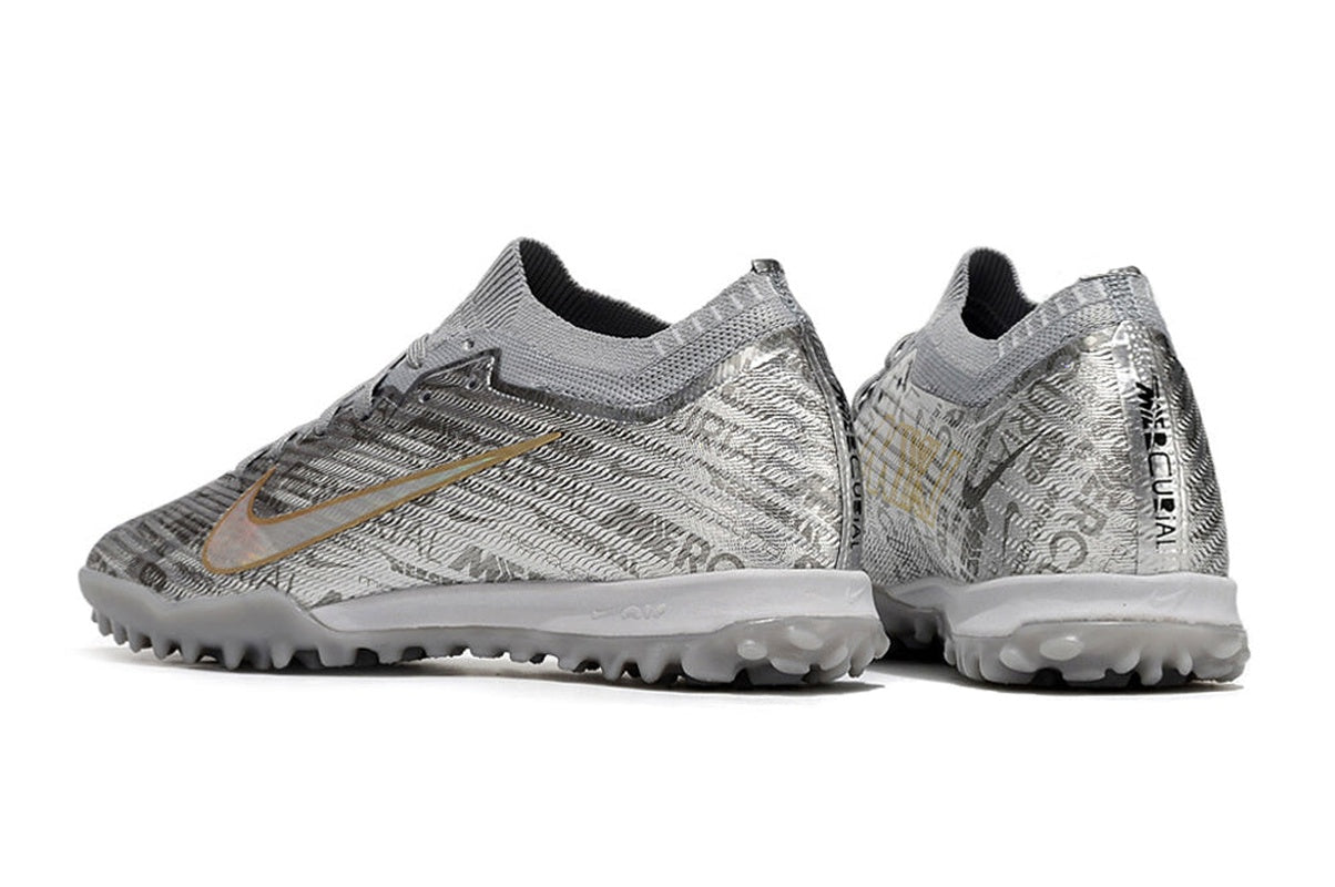 chuteira-infantil-society-nike-air-zoom-mercurial-vapor-15-elite-tf-prata-anniversary-25-years-pack-4