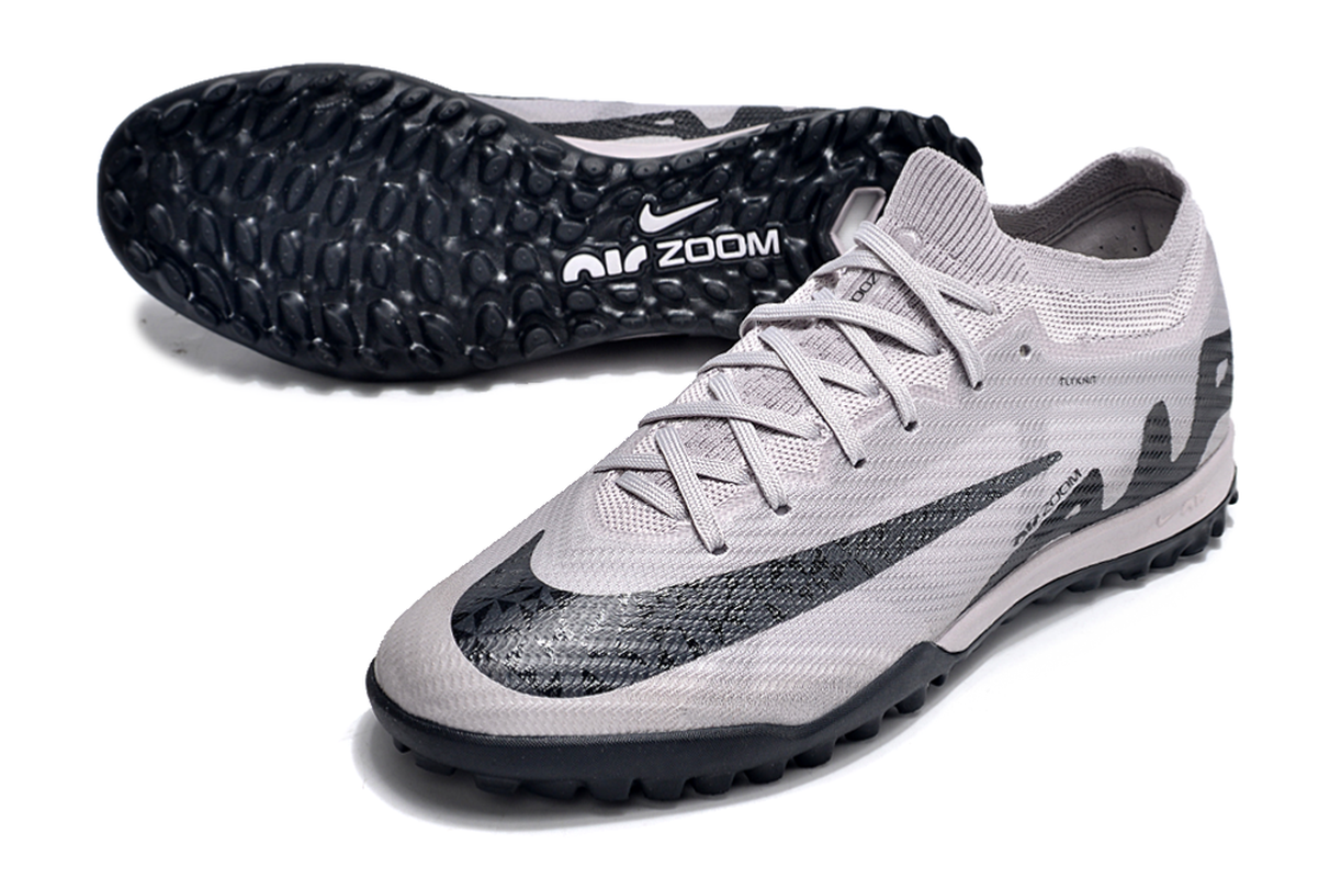 chuteira-infantil-society-nike-air-zoom-mercurial-vapor-15-elite-tf-prata-e-preta-rising-gem-pack-5