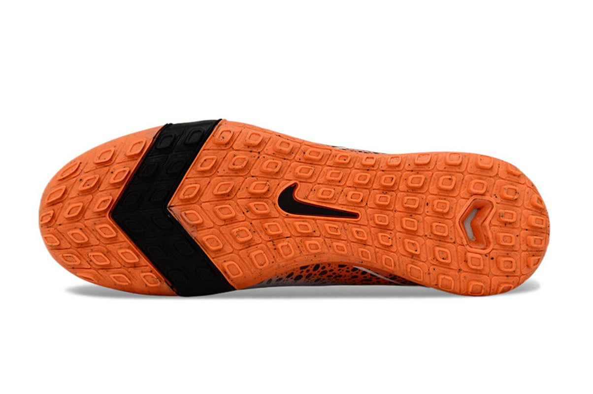 chuteira-infantil-society-nike-air-zoom-mercurial-vapor-16-elite-tf-branca-laranja-e-preto-eletric-pack-3
