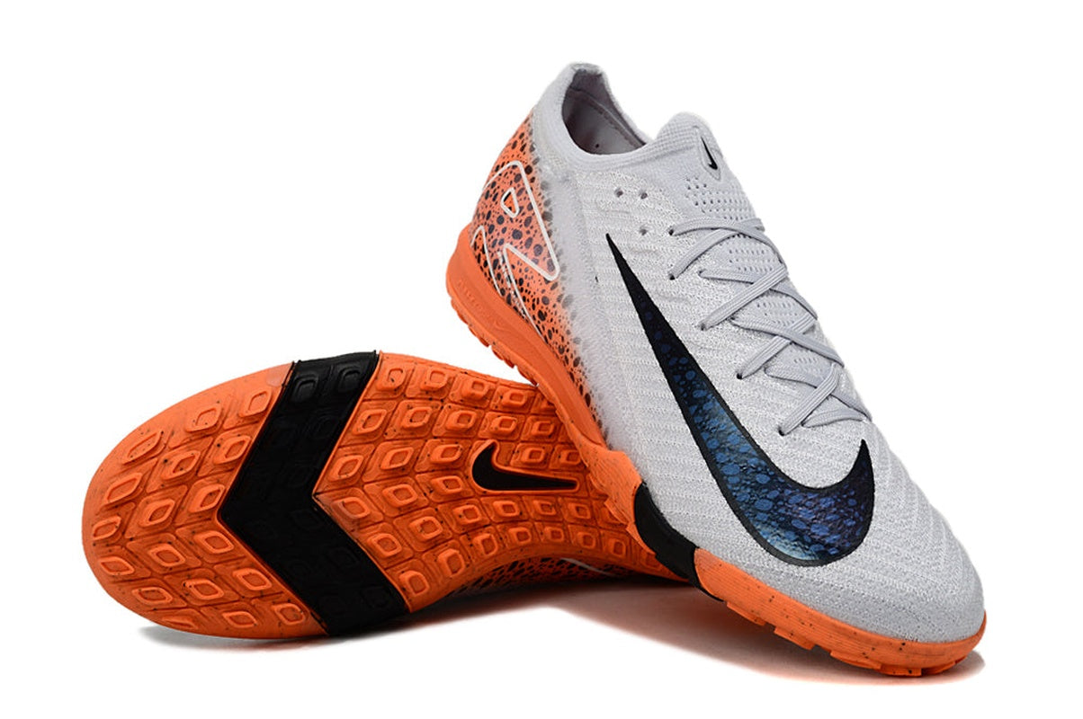 chuteira-infantil-society-nike-air-zoom-mercurial-vapor-16-elite-tf-branca-laranja-e-preto-eletric-pack-7