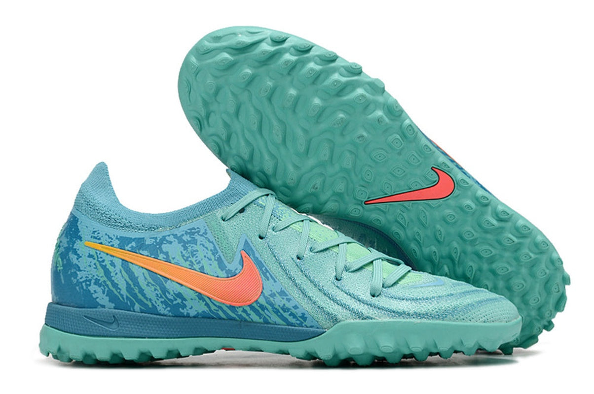 chuteira-infantil-society-nike-phantom-gx-2-elite-tf-azul-e-verde-vortex-pack-4