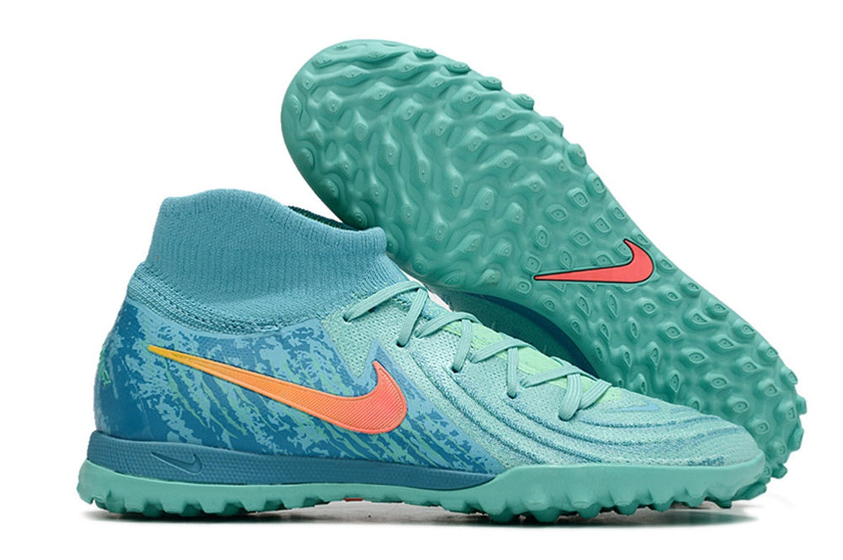 chuteira-infantil-society-nike-phantom-luna-2-elite-tf-azul-e-verde-vortex-pack-4