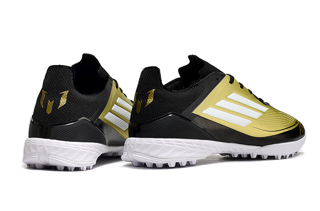 chuteira-society-adidas-f50-messi-tf-preto-e-dourado-triunfo-dorado-pack-4