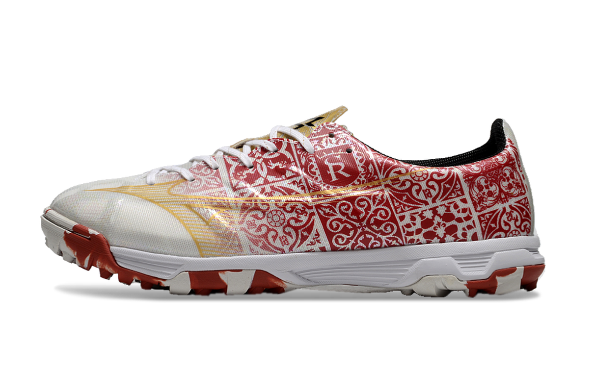 chuteira-society-mizuno-alpha-tf-branca-vermelha-e-dourada-signature-pack-1