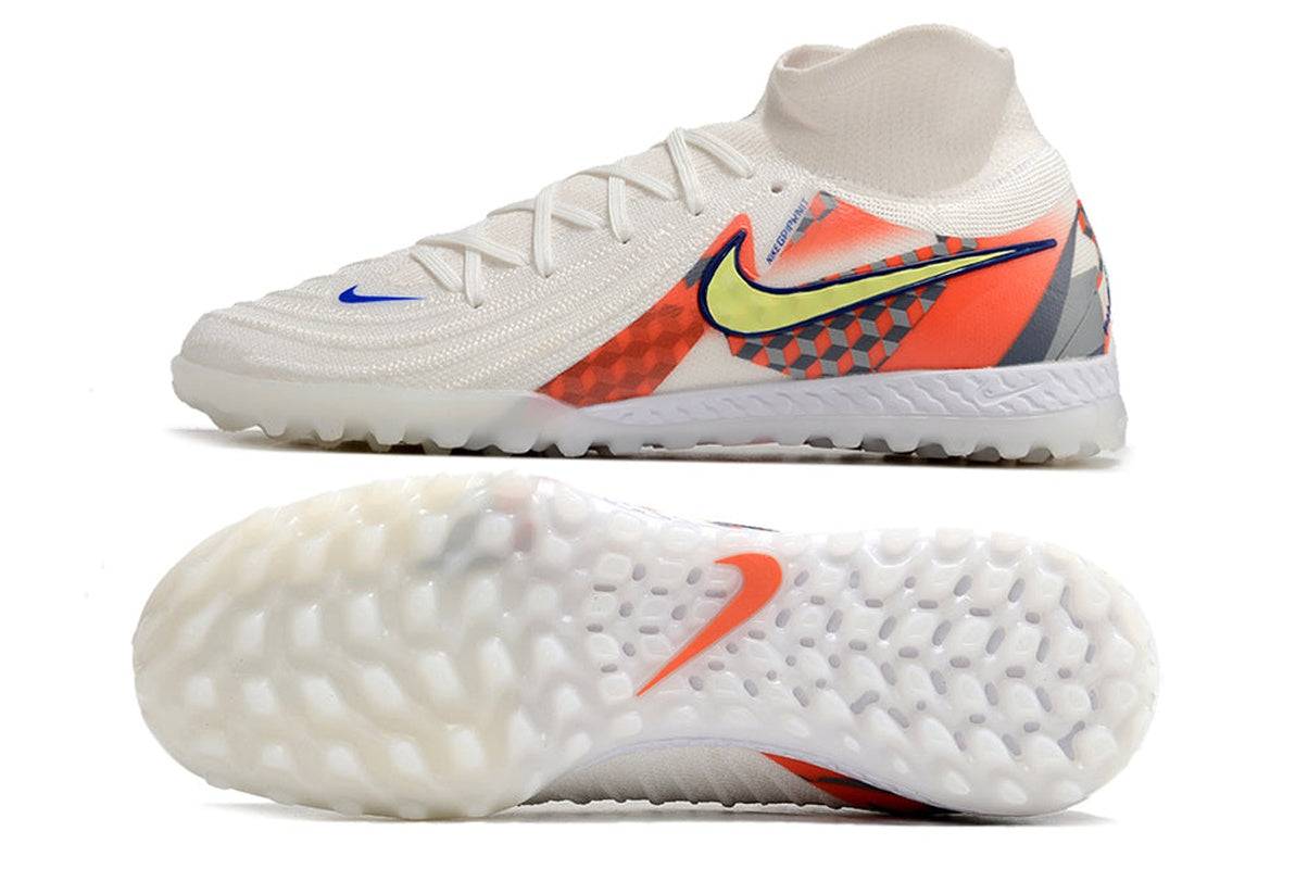 chuteira-society-nike-phantom-luna-2-elite-tf-branca-cinza-e-vermelho-barna-pack-2