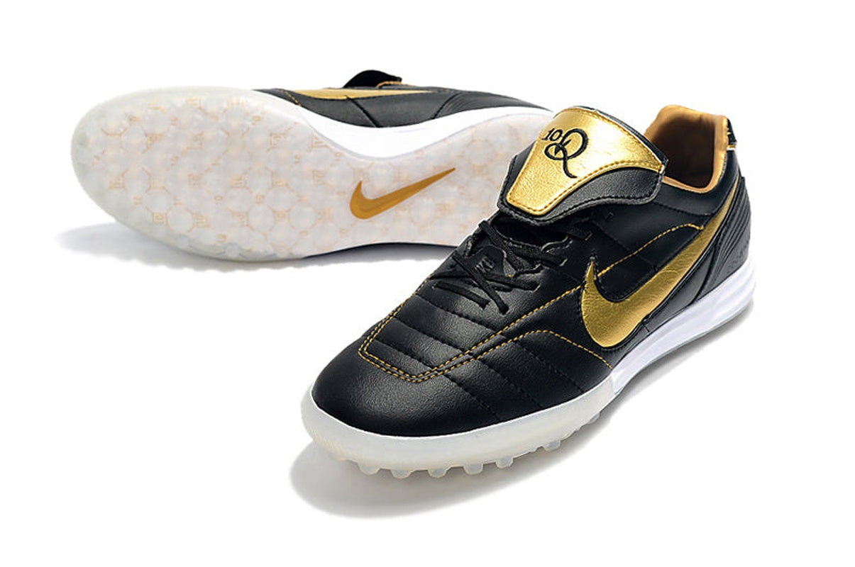 chuteira-society-nike-retrô-tiempo-legend-7-elite-tf-preto-e-dourado-r10-5