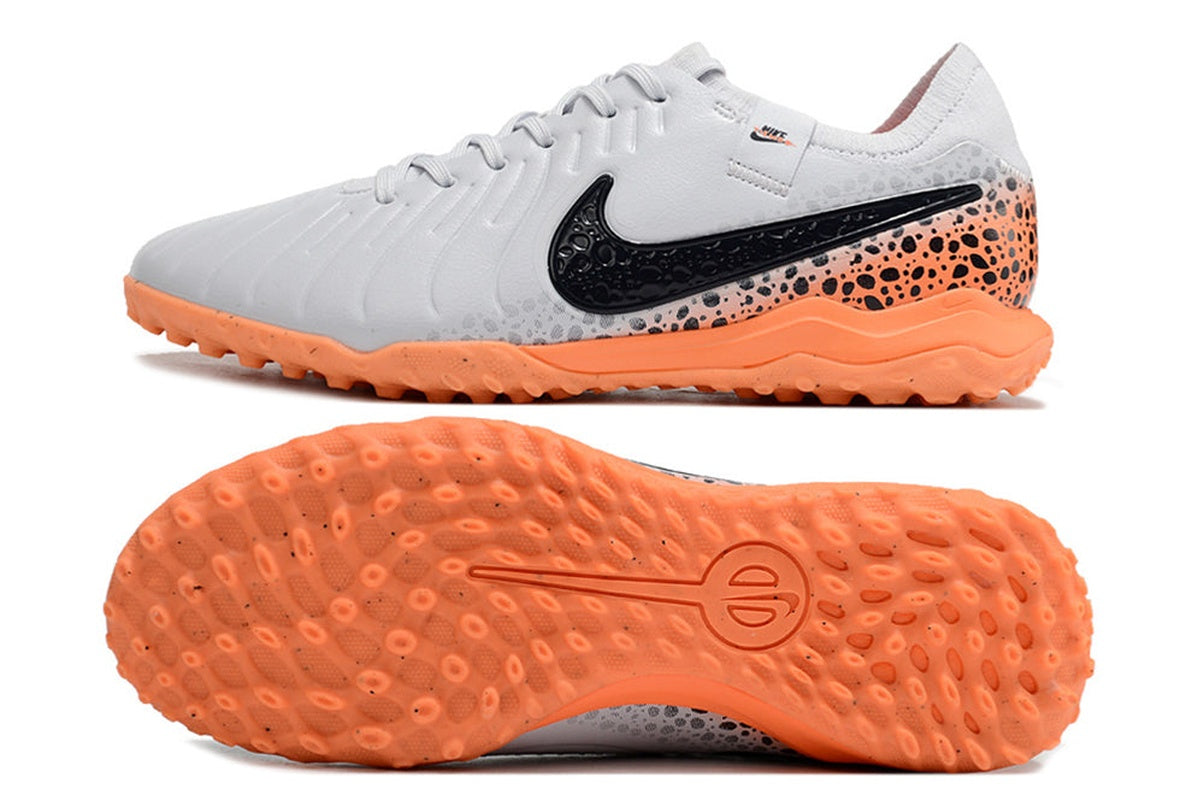 chuteira-society-nike-tiempo-legend-10-pro-tf-branca-preta-e-laranja-electric-pack-4