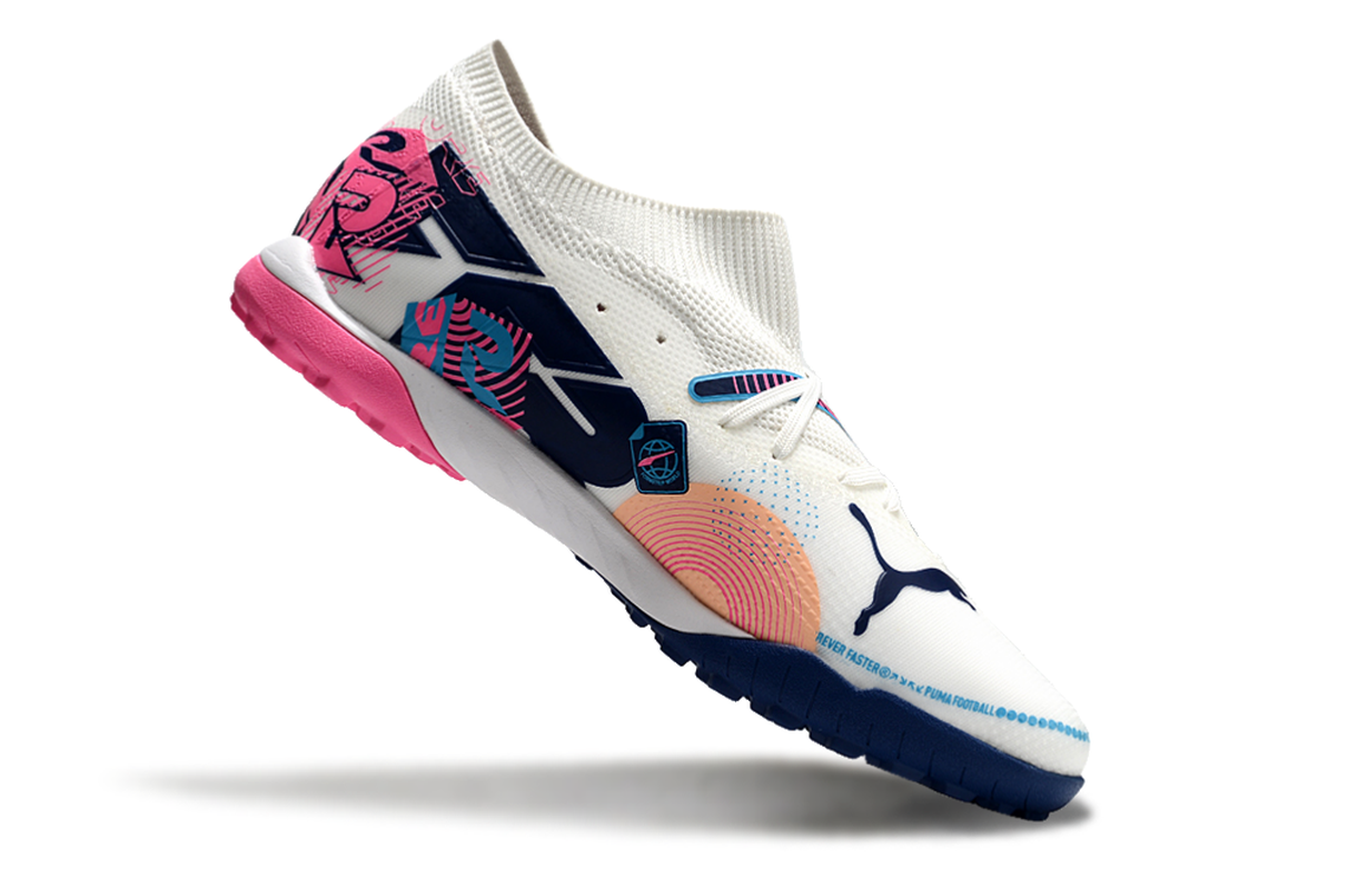 chuteira-society-puma-future-7-tf-branca-azul-e-rosa-volume-up-pack-6