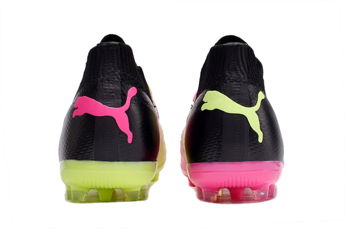 chuteira-society-puma-future-ultimate-mg-preta-verde-e-rosa-tricks-pack-5