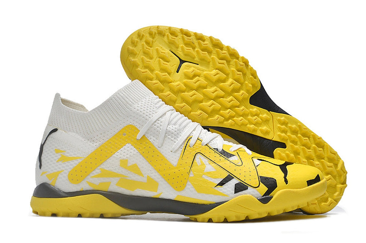 chuteira-society-puma-future-ultimate-tf-amarela-e-cinza-voltage-pack-7
