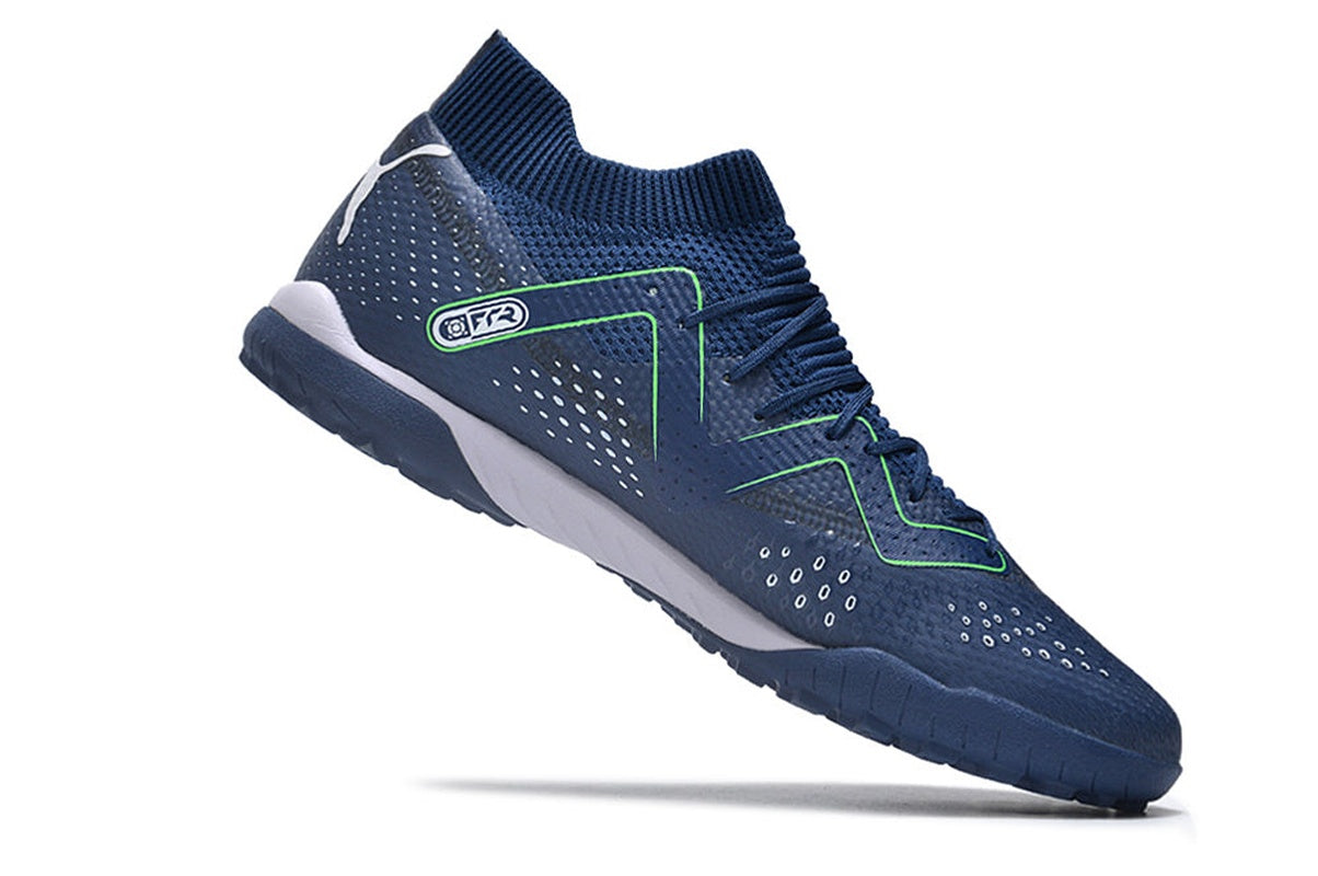 chuteira-society-puma-future-ultimate-tf-azul-e-verde-gear-up-pack-3